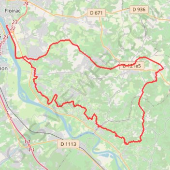 Itinéraire Côtes entre 2 mers - Bouliac, distance, dénivelé, altitude, carte, profil, trace GPS