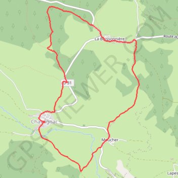 Itinéraire La roche du Pic près La Boissonnière, distance, dénivelé, altitude, carte, profil, trace GPS