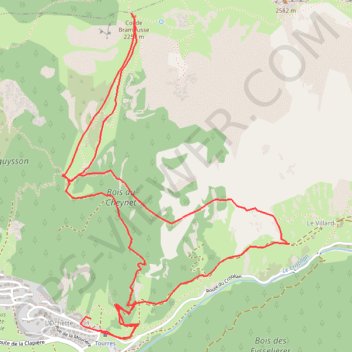 Itinéraire Col De Bramousse, distance, dénivelé, altitude, carte, profil, trace GPS