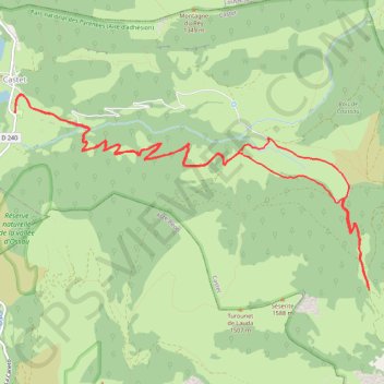 Itinéraire Plateau de Castet, distance, dénivelé, altitude, carte, profil, trace GPS