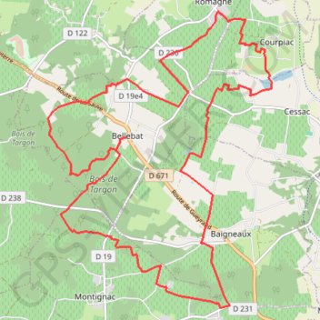 Itinéraire bellebat 2023 ter, distance, dénivelé, altitude, carte, profil, trace GPS