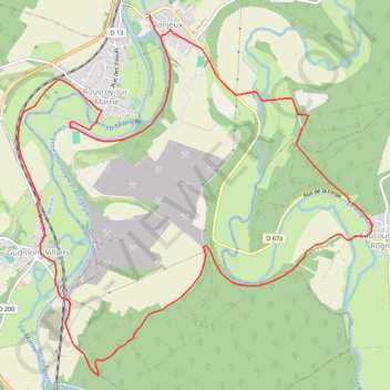 Itinéraire Le Château de Donjeux, distance, dénivelé, altitude, carte, profil, trace GPS