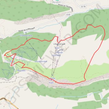 Itinéraire Audibergue, distance, dénivelé, altitude, carte, profil, trace GPS