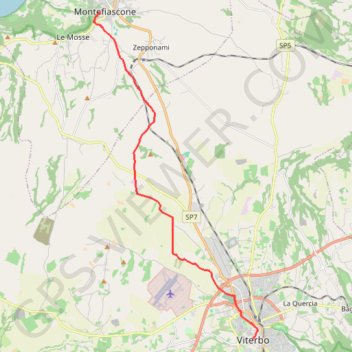 Itinéraire De Montefiascone à Viterbo, distance, dénivelé, altitude, carte, profil, trace GPS