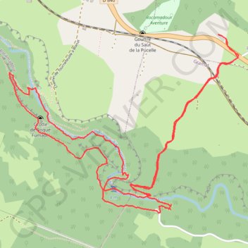 Itinéraire Le Canyon de l'Alzou, distance, dénivelé, altitude, carte, profil, trace GPS