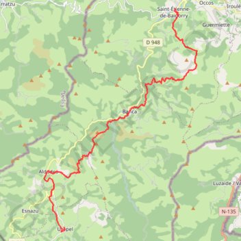 Itinéraire Trail Gourmand Etape 1 on GPSies.com, distance, dénivelé, altitude, carte, profil, trace GPS