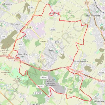 Itinéraire L'Houchinoise, distance, dénivelé, altitude, carte, profil, trace GPS