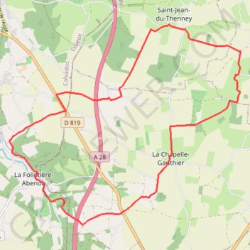 Itinéraire Boucle des Gauthiers - La Chapelle Gauthier, distance, dénivelé, altitude, carte, profil, trace GPS
