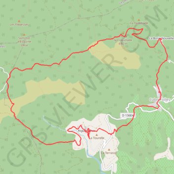 Itinéraire AIGUES VIVES (34480), col de la Balque, Cabrerolles- 14,4km- 700m (10 10 21 Sabine), distance, dénivelé, altitude, carte, profil, trace GPS