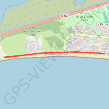 Itinéraire La Grande-Motte : triathlon sprint - Course à pied, distance, dénivelé, altitude, carte, profil, trace GPS