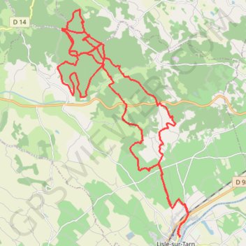 Itinéraire La Déjanterre d'oc, distance, dénivelé, altitude, carte, profil, trace GPS