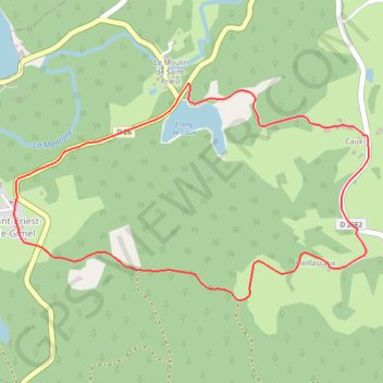 Itinéraire Granite et belles pierres - Saint-Priest-de-Gimel - Pays de Tulle, distance, dénivelé, altitude, carte, profil, trace GPS