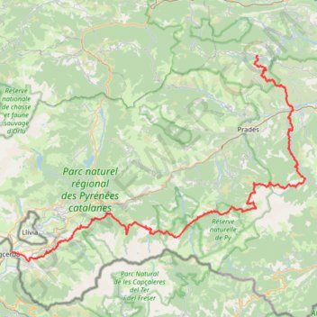 Itinéraire GR36 De Sournia à Bourg-Madame (Pyrénées-Orientales), distance, dénivelé, altitude, carte, profil, trace GPS