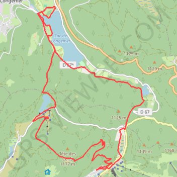Itinéraire Lac de Longemer - Lispach - Retournemer, distance, dénivelé, altitude, carte, profil, trace GPS