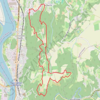 Itinéraire Balade Laveyron - Montrebut, distance, dénivelé, altitude, carte, profil, trace GPS
