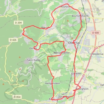 Itinéraire Sud - 38 - 400, distance, dénivelé, altitude, carte, profil, trace GPS