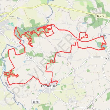 Itinéraire La rando des côteaux de l'Aff - Comblessac, distance, dénivelé, altitude, carte, profil, trace GPS