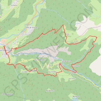 Itinéraire Boucle Croix du Jeu depuis Bramans, distance, dénivelé, altitude, carte, profil, trace GPS