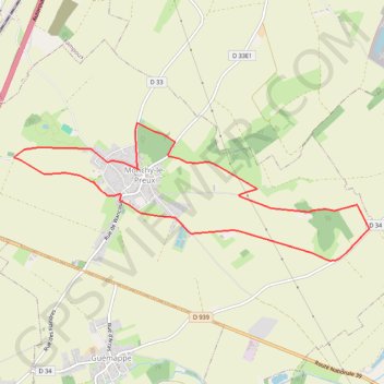 Itinéraire Le chemin du Caribou - Monchy-le-Preux, distance, dénivelé, altitude, carte, profil, trace GPS
