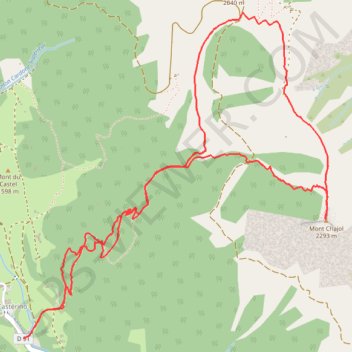 Itinéraire Mont Chajol, distance, dénivelé, altitude, carte, profil, trace GPS