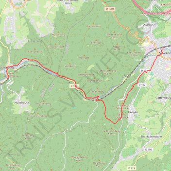 Itinéraire De Lutzelbourg à Saverne par les châteaux, distance, dénivelé, altitude, carte, profil, trace GPS
