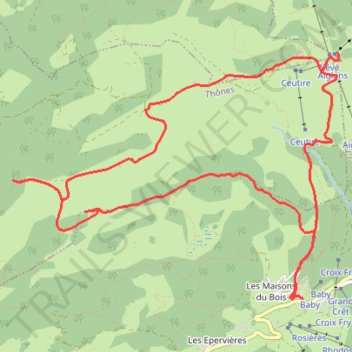 Itinéraire 1695 Beauregard 01, distance, dénivelé, altitude, carte, profil, trace GPS
