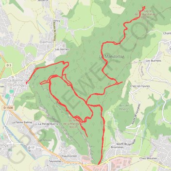 Itinéraire Deuxieme tour de la Mandallaz, distance, dénivelé, altitude, carte, profil, trace GPS