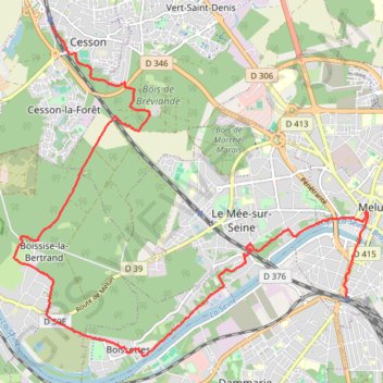 Itinéraire Le bois des Joies, distance, dénivelé, altitude, carte, profil, trace GPS