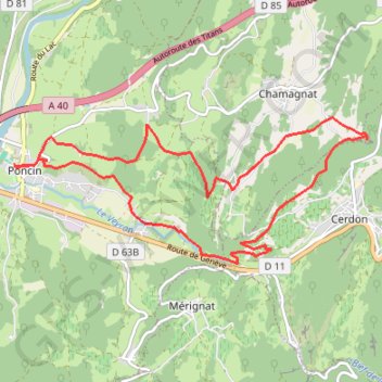 Itinéraire Poncin les vignobles, distance, dénivelé, altitude, carte, profil, trace GPS