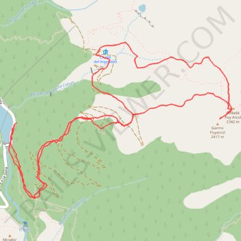Itinéraire Puy Arcol N en circuit depuis La Sarra, distance, dénivelé, altitude, carte, profil, trace GPS