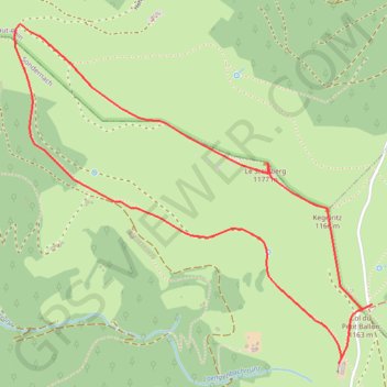 Itinéraire Autour du Steinberg, distance, dénivelé, altitude, carte, profil, trace GPS