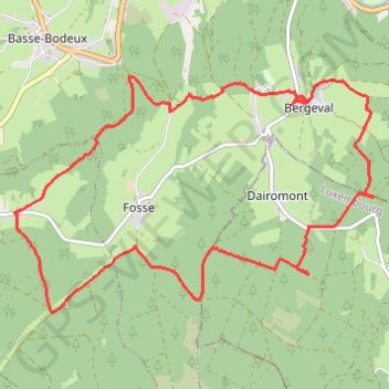 Itinéraire Bergeval - Reharmont - Dairomont, distance, dénivelé, altitude, carte, profil, trace GPS