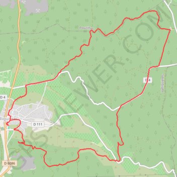 Itinéraire Valliguières - Bergerie de Coulomb, distance, dénivelé, altitude, carte, profil, trace GPS