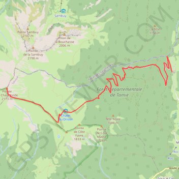 Itinéraire Rando Pointe de Chaurionde, distance, dénivelé, altitude, carte, profil, trace GPS