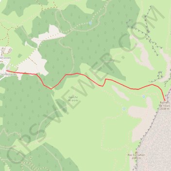 Itinéraire Rochers de l'Ours, distance, dénivelé, altitude, carte, profil, trace GPS