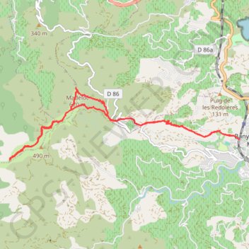 Itinéraire Randonnée banyuls, distance, dénivelé, altitude, carte, profil, trace GPS