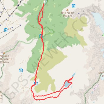 Itinéraire Lacs jovet, distance, dénivelé, altitude, carte, profil, trace GPS