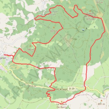 Itinéraire Les palanges, distance, dénivelé, altitude, carte, profil, trace GPS
