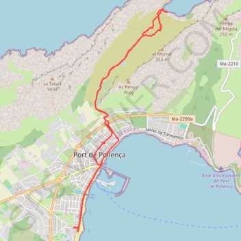 Itinéraire Cala Boquer, distance, dénivelé, altitude, carte, profil, trace GPS
