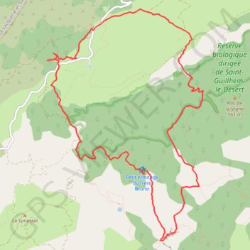 Itinéraire Cabane et Baumes, distance, dénivelé, altitude, carte, profil, trace GPS
