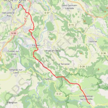Itinéraire Chemin de Saint Régis Etape 1, distance, dénivelé, altitude, carte, profil, trace GPS