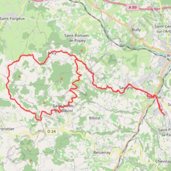 Itinéraire Tour cret arjoux, distance, dénivelé, altitude, carte, profil, trace GPS
