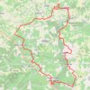 Itinéraire St Sulpice vers Courcerac (route) 42 kms, distance, dénivelé, altitude, carte, profil, trace GPS