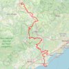 Itinéraire DU LARZAC A LA MEDITERRANEE A VTT SUR LA NOUVELLE GTMC: ITINERAIRE COMPLET, distance, dénivelé, altitude, carte, profil, trace GPS