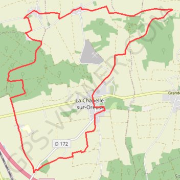 Itinéraire LA CHAPELLE-SUR-OREUSE, distance, dénivelé, altitude, carte, profil, trace GPS