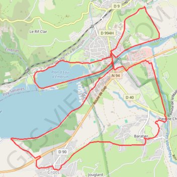 Itinéraire CODERS circuit vin chaud Embrun, distance, dénivelé, altitude, carte, profil, trace GPS