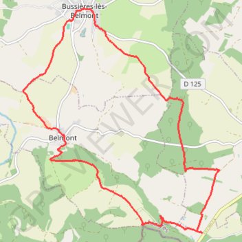 Itinéraire Sortie Bussières les Belmont, distance, dénivelé, altitude, carte, profil, trace GPS