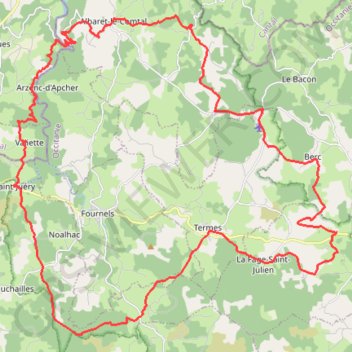 Itinéraire La Fage Saint Julien, distance, dénivelé, altitude, carte, profil, trace GPS