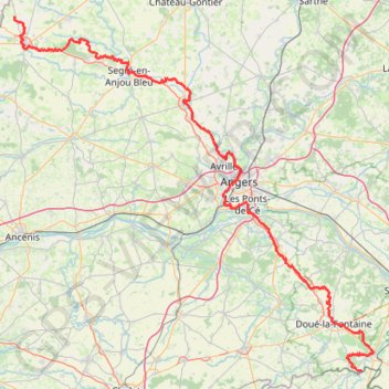 Itinéraire Voie-des-Plantagenets, distance, dénivelé, altitude, carte, profil, trace GPS
