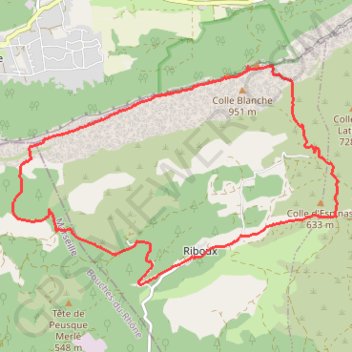 Itinéraire La Sainte Baume par Riboux, distance, dénivelé, altitude, carte, profil, trace GPS